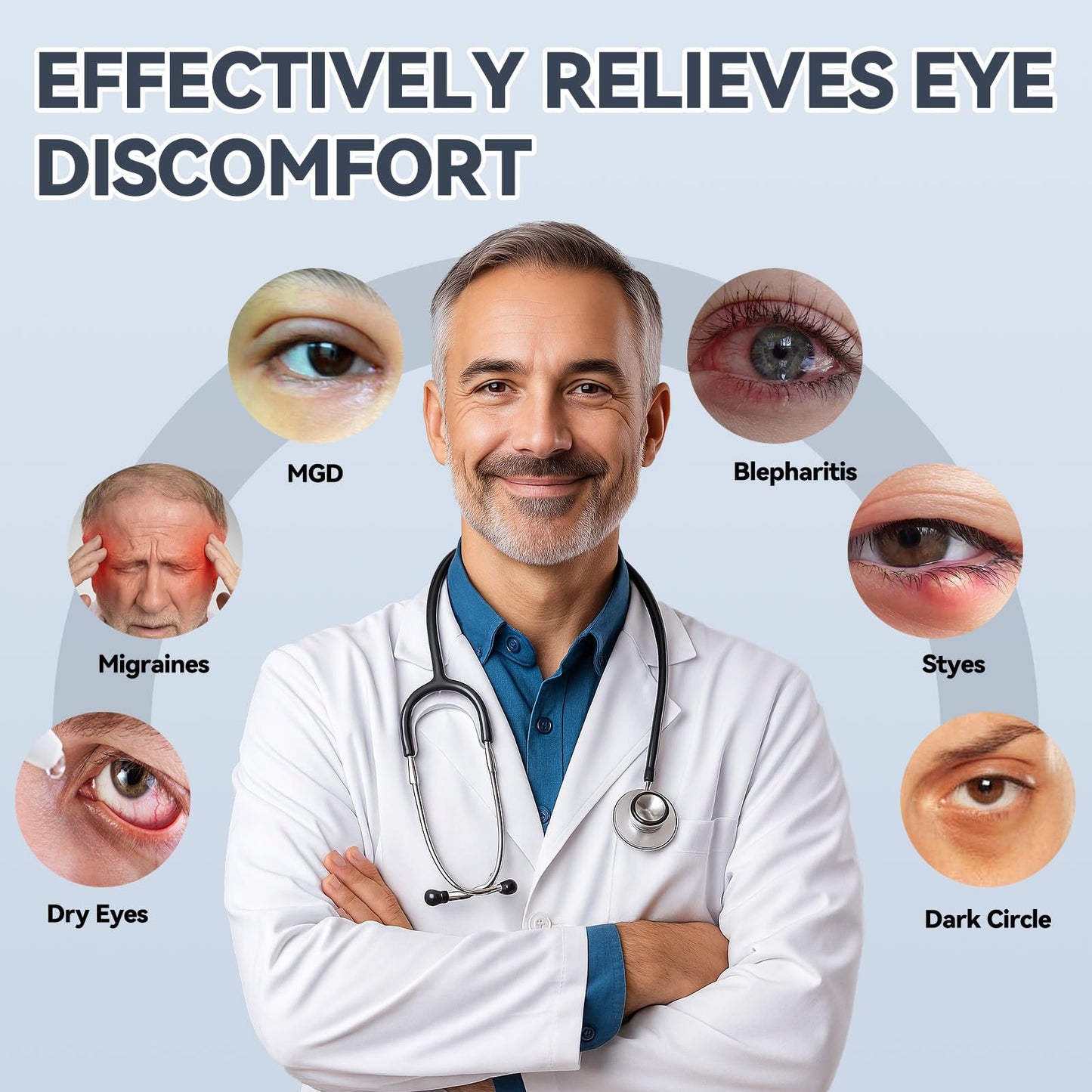 Heated Eye Mask - Cordless Eye Mask for Dry Eyes, Eye Relief, Eye Heating pad Improved Sleep,Travel, Office, Includes Removable and Washable Shells