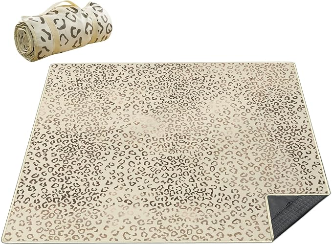 Cuslnox Picnic Blankets Waterproof Foldable Extra Large,80"x 80" Outdoor Beach Blanket Sandproof,3-Layer Lightweight Handy...