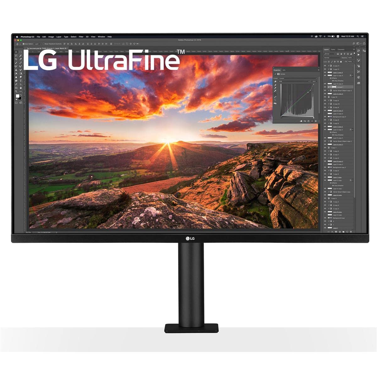 Lg 32Un880-B 32 Ultrafine Display Ergo Uhd 4K Ips Display With Hdr 10 Compatibility And Usb Type-C Connectivity, Black