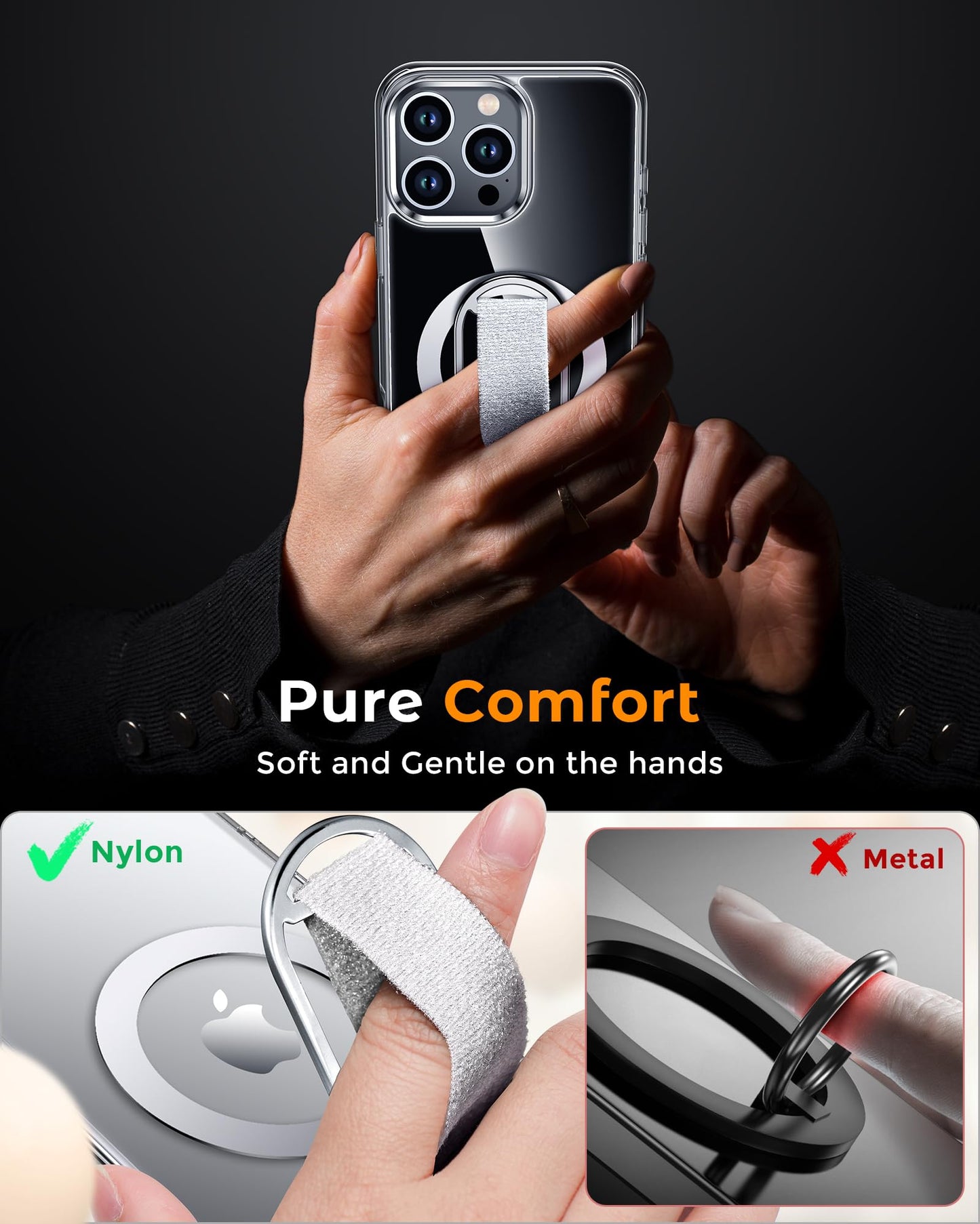 Shields Up For Iphone 16 Pro Case With Stand, 16 Pro Phone Case Clear With Ring Holder & Phone Grip [Compatible With Magsafe] Sh