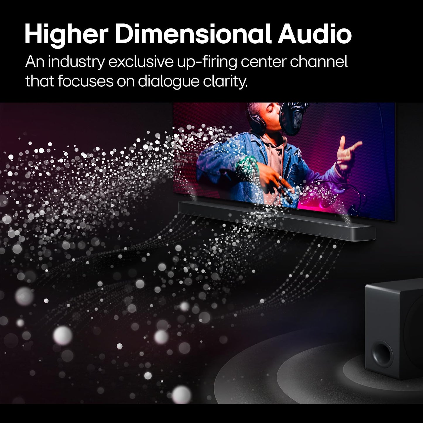 LG S90TR 7.1.3-Channel OLED evo TV Matching Home Theater Soundbar with Rear Surround Speakers and Wireless Subwoofer, Wow Orchestra, Dolby Atmos, WOWCAST Built-in