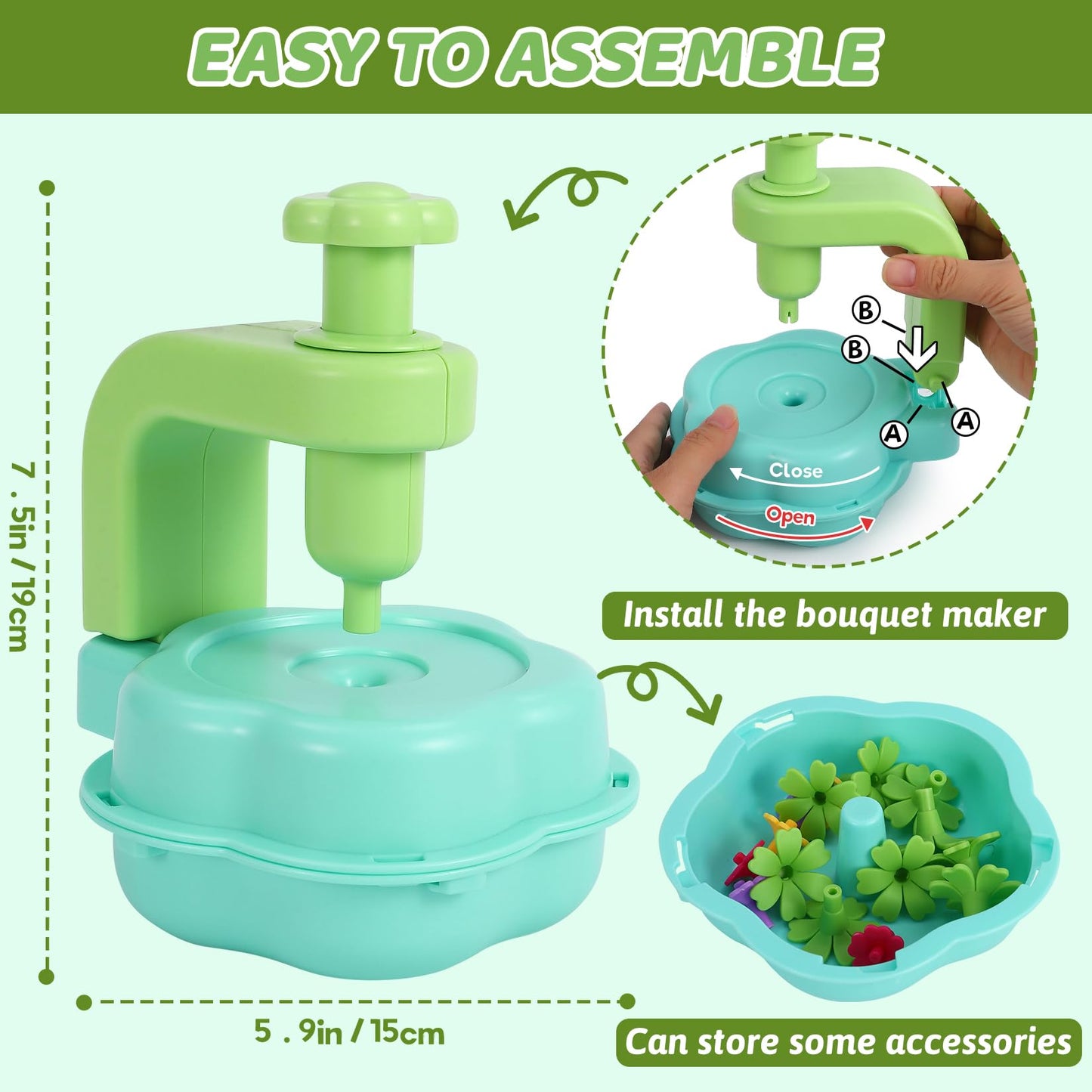 Flower Craft Kits Toys for Kids - Arts and Crafts for Girls Ages 4-10, Gifts for 4 5 6 7 8 9 Year Old Girls, Art Craft Activity for Kids, DIY Flower Making Kit, Creative Toys Gifts for Preschool