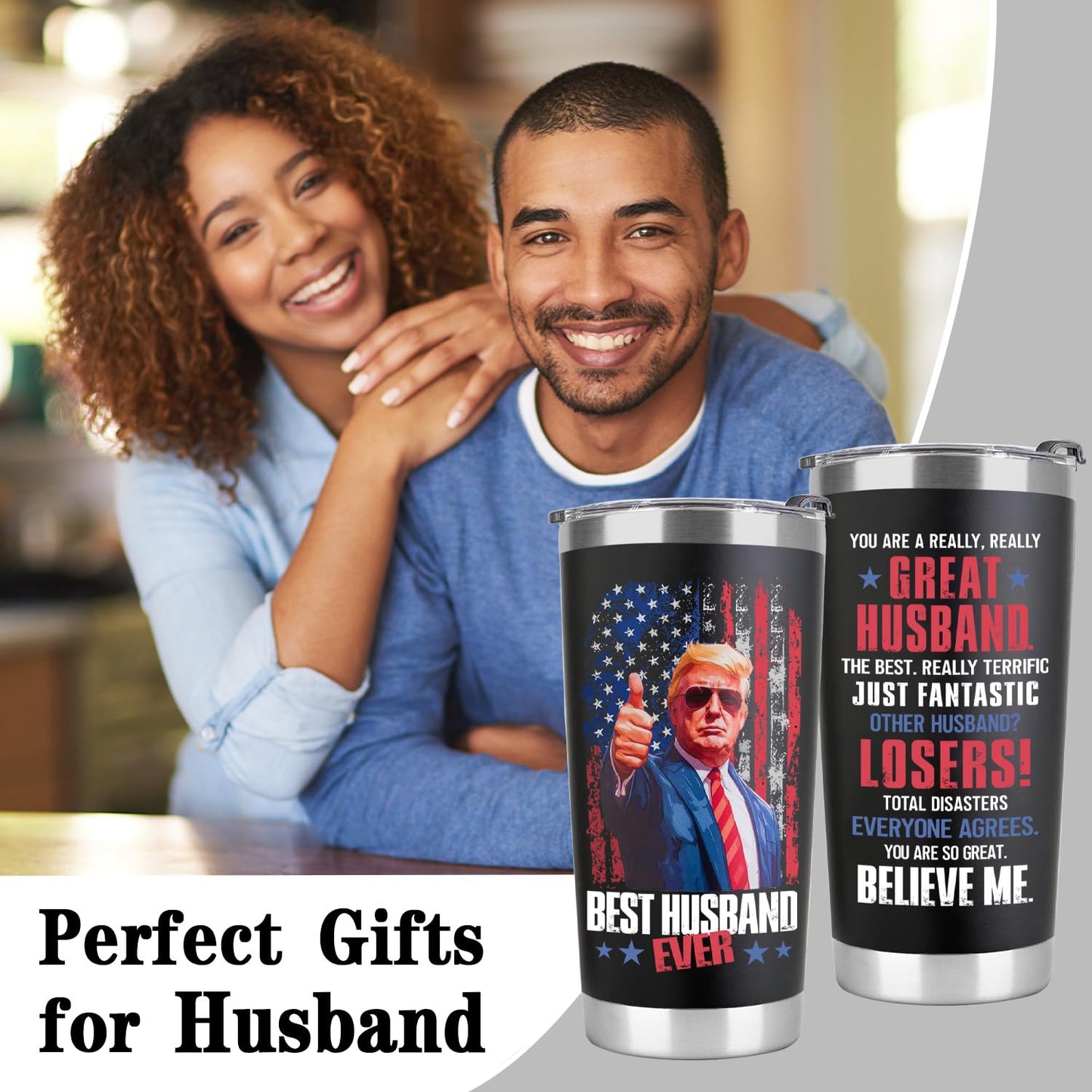 ForGreetMe Gift for Husband from Wife, Wedding Anniversary, Husband Birthday Gift Ideas, Gifts for Birthday, Fathers Day, Christmas, Romantic I Love You Gifts, 20oz Coffee Tumbler