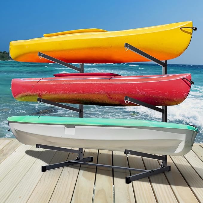Morohope Kayak Storage Rack, Heavy Duty Kayak Racks for Garage and Outdoor Storage, Storage Rack for Kayak, Canoe, Surfboa...