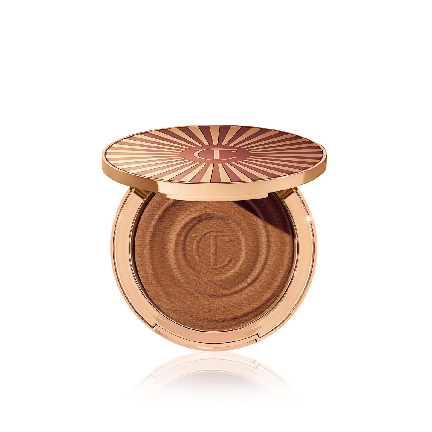 Charlotte Tilbury Beautiful Skin Face & Body Cream Bronzer, 0.74oz, Hydrating Hyaluronic Acid, 02 Medium - Medium Golden Bronze