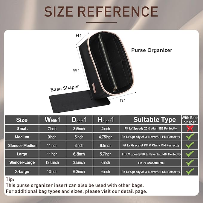 Doxo Purse Organizer Insert, Bag Organizer for Tote & Handbags, Bag in Bag, Perfect for LV Speedy 20,Alam BB,Petit Noe and More(Black,Small)