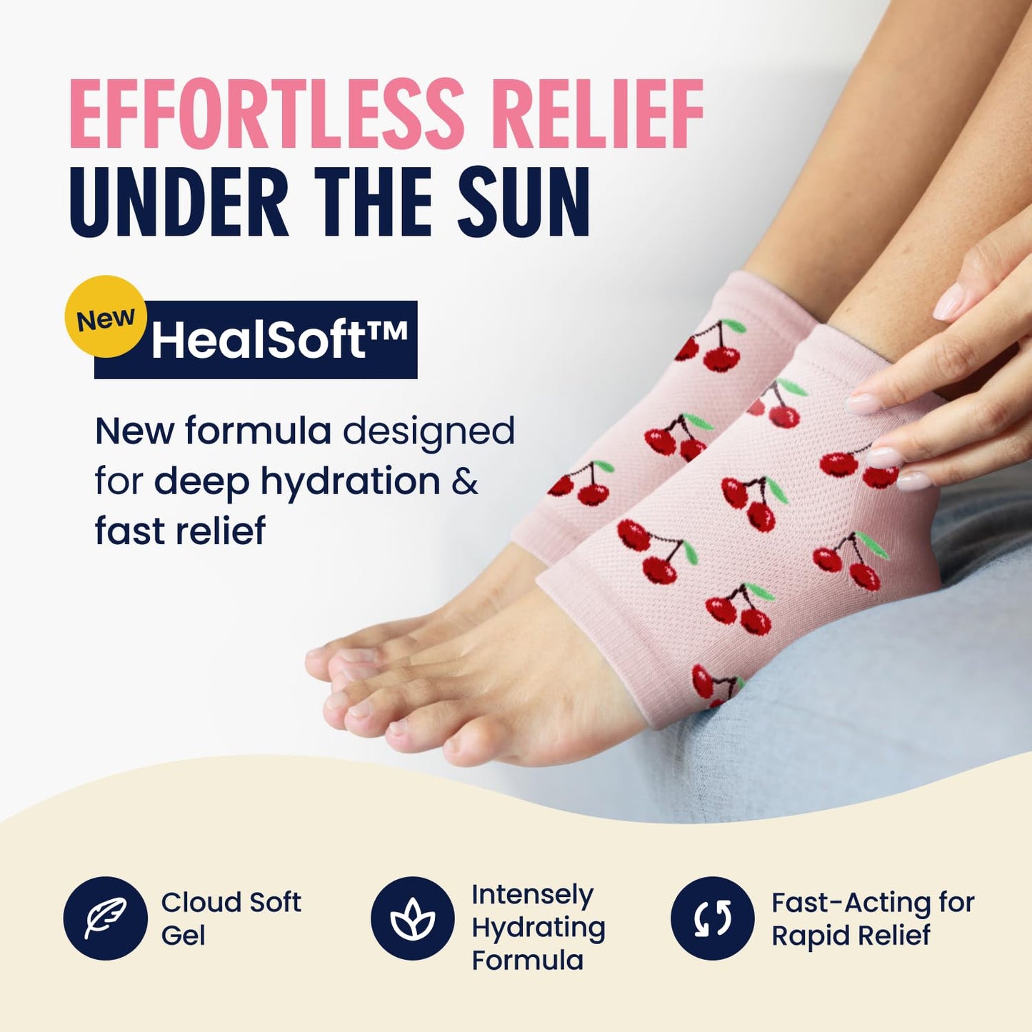Dr. Frederick's Original Moisturizing Heel Socks for Cracked Heel Treatment - 3 Pairs - Stop Cracked Heels in Their Tracks - Sum
