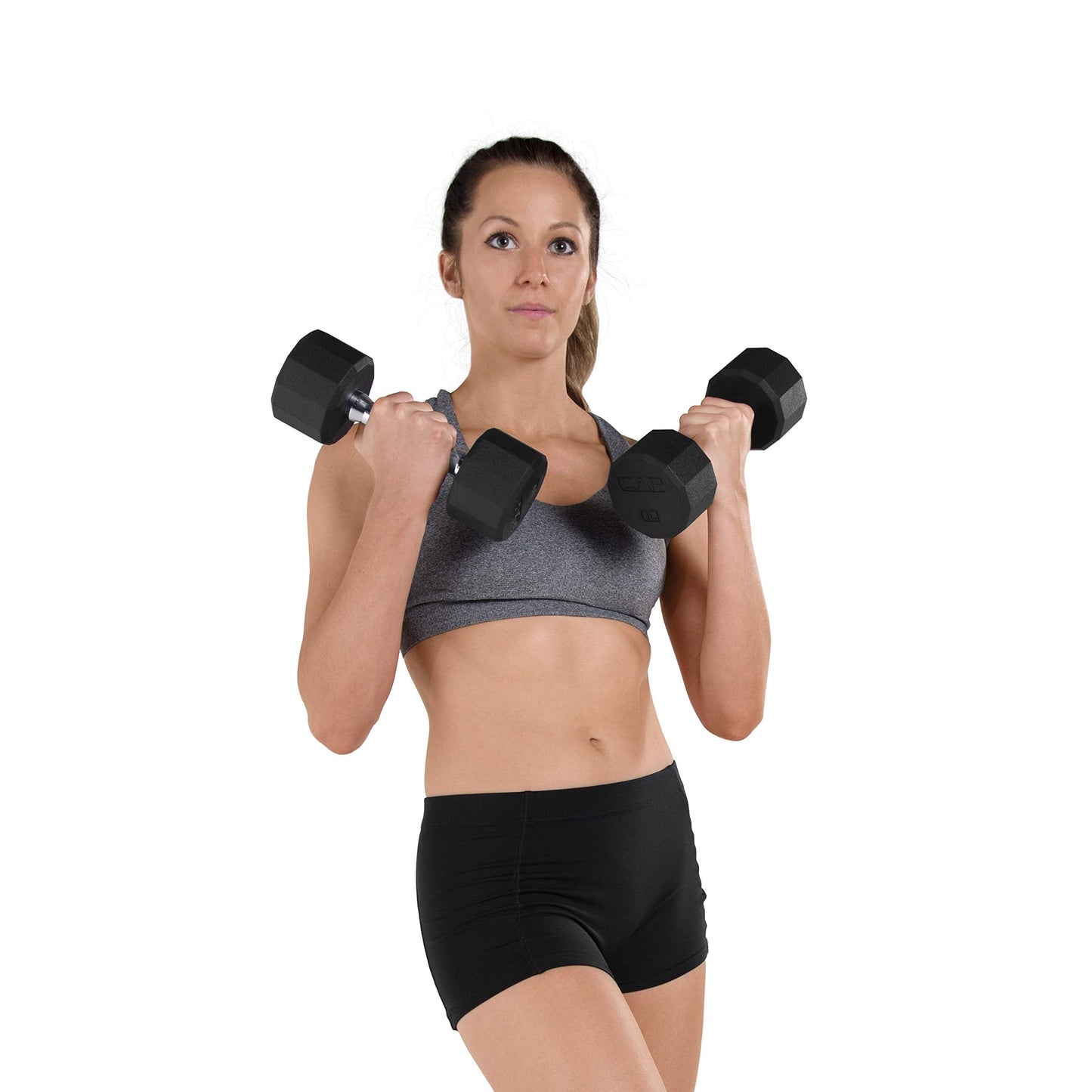 CAP Barbell 12-Sided Coated Dumbbell, 10 LB