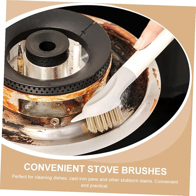 Multi-Function Cooktop Cleaning Brush with Sturdy Bristles for Gas Stove Kitchen Utensils and Window Groove Detail Cleaning and Kitchen Supply Tool