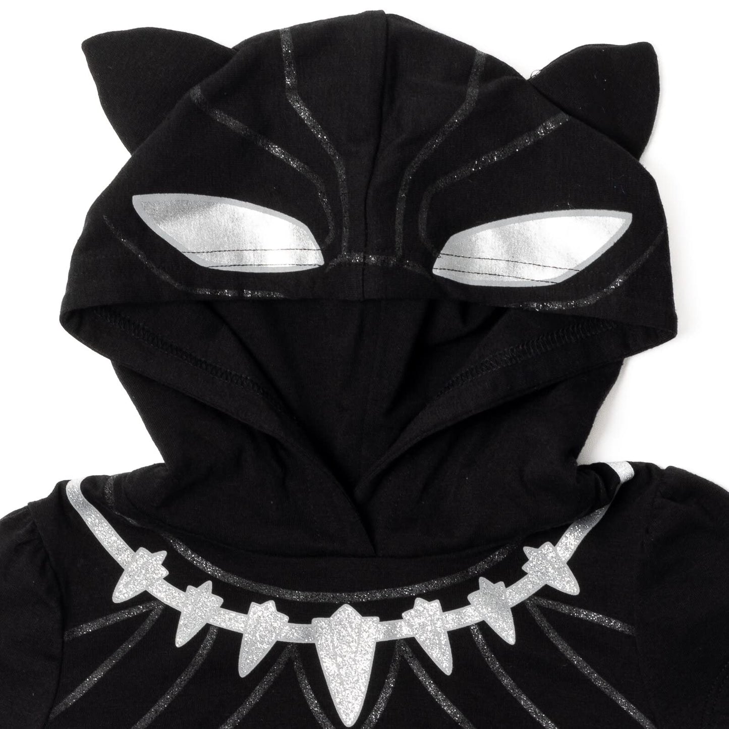 Marvel Avengers Black Panther Toddler Girls Cosplay Graphic T-Shirt Dress and Leggings Outfit Set 2T
