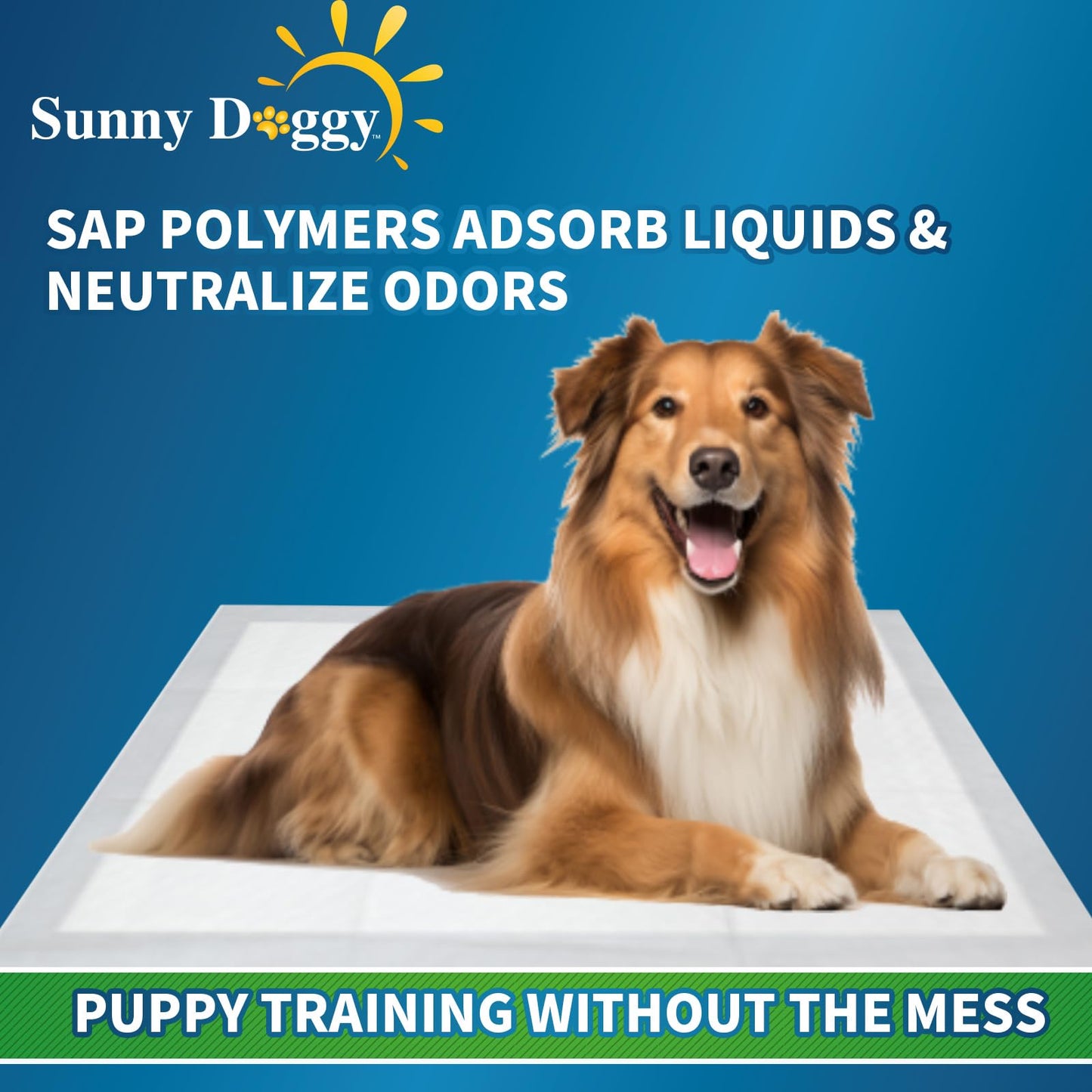 SUNNY DOGGY Pee Pads for Dogs Extra Large 36”x 36”, 40 Count Puppy Pads Pet Training Pads Disposable Upgraded Odor Control, Potty Pads Absorbent and Leak-Proof Dog Housebreaking & Puppy Supplies