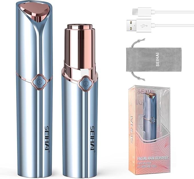 Hair Removal Device, Facial Hair Removal for Women, Rechargeable Hair Remover for Women, Facial Hair Remover for Face, Upper Lip, Chin, with a Branded Storage Bag