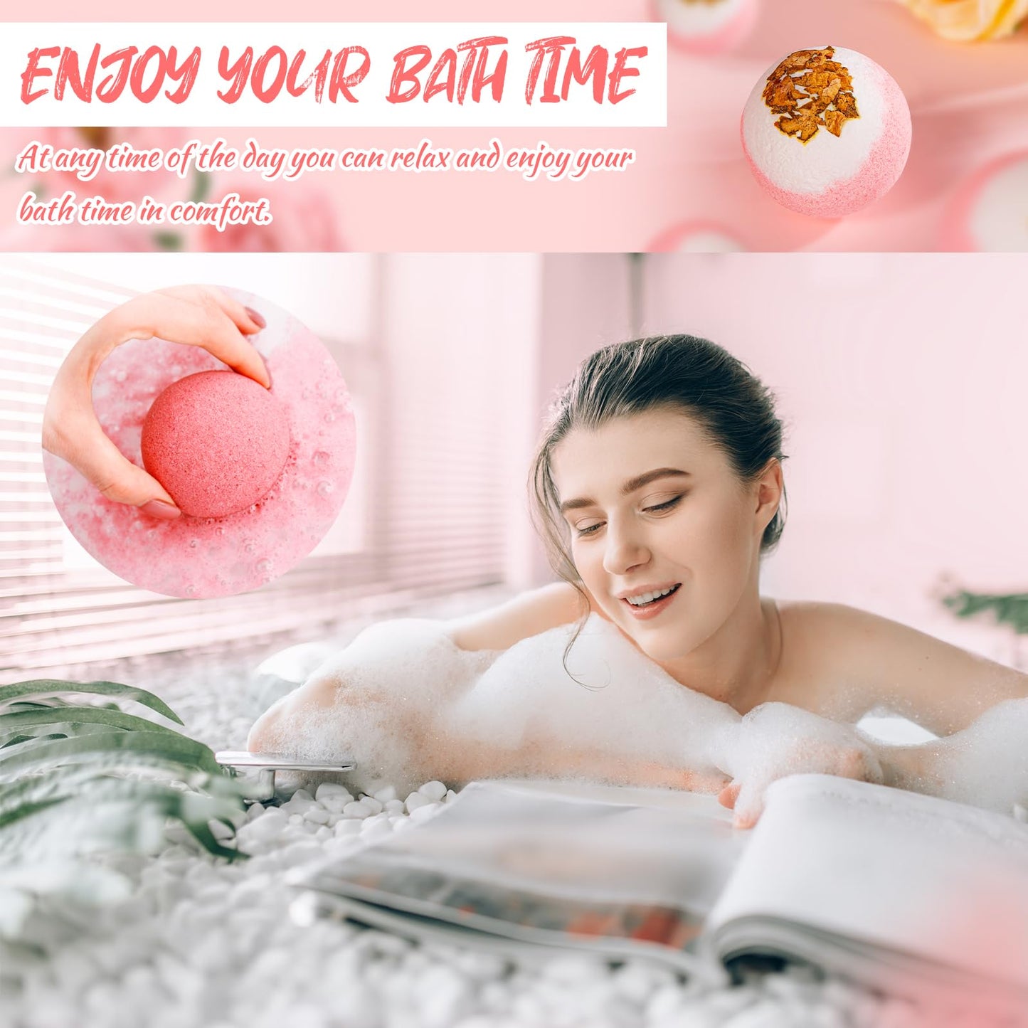 Sister Birthday Gifts from Sister Brother, 7pcs Relaxing Bath Set Basket with Funny Gold Print Mug, Scented Candle, Greeting Card, Self Care Set, Idea for Sisters in Law, Soul Sisters, Nice Gift Boxed