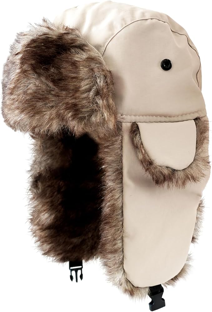 ONWAY Trapper Hat Winter Hats for Women Men with Faux Fur Ear Flaps