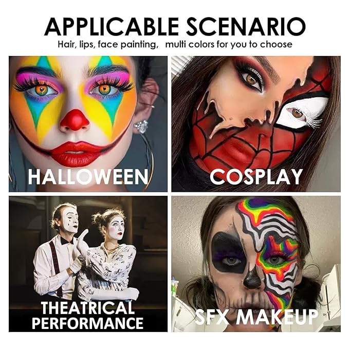 Blue Body Paint Stick, Foundation Cream Makeup, Face and Body Paint for Halloween Joker Zombie Vampire Skeleton Skull Special Effects Mime Makeup (03# Blue)