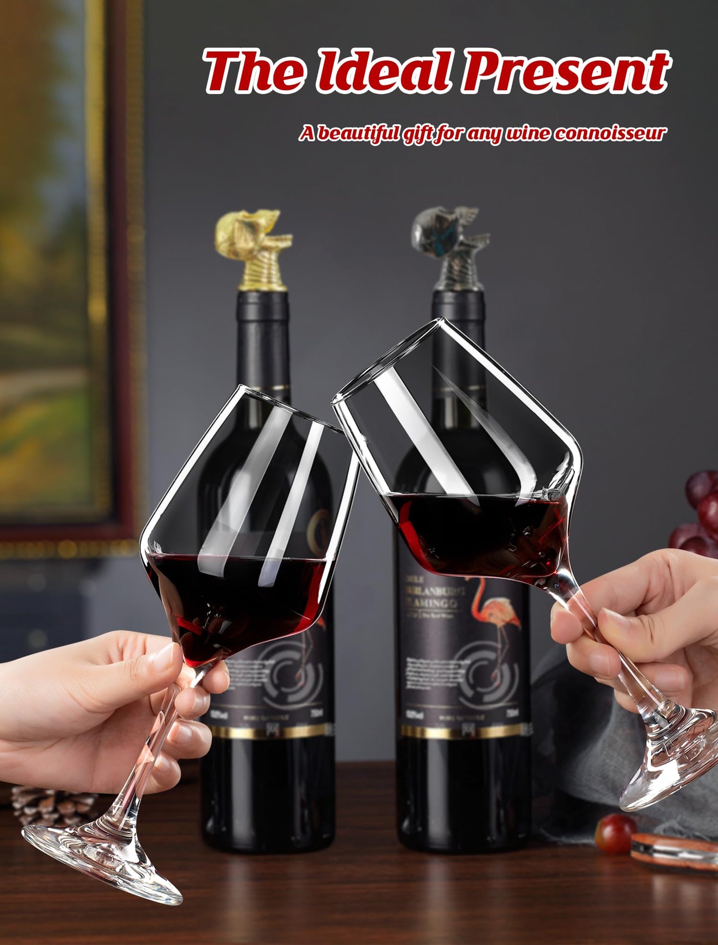 Skull Wine Aerator Pourer Spout, Olive Oil Liquor Bottle Decanter, Dark Grey Plated Creative Gifts for Alcohol Spirits Whiskey Lover