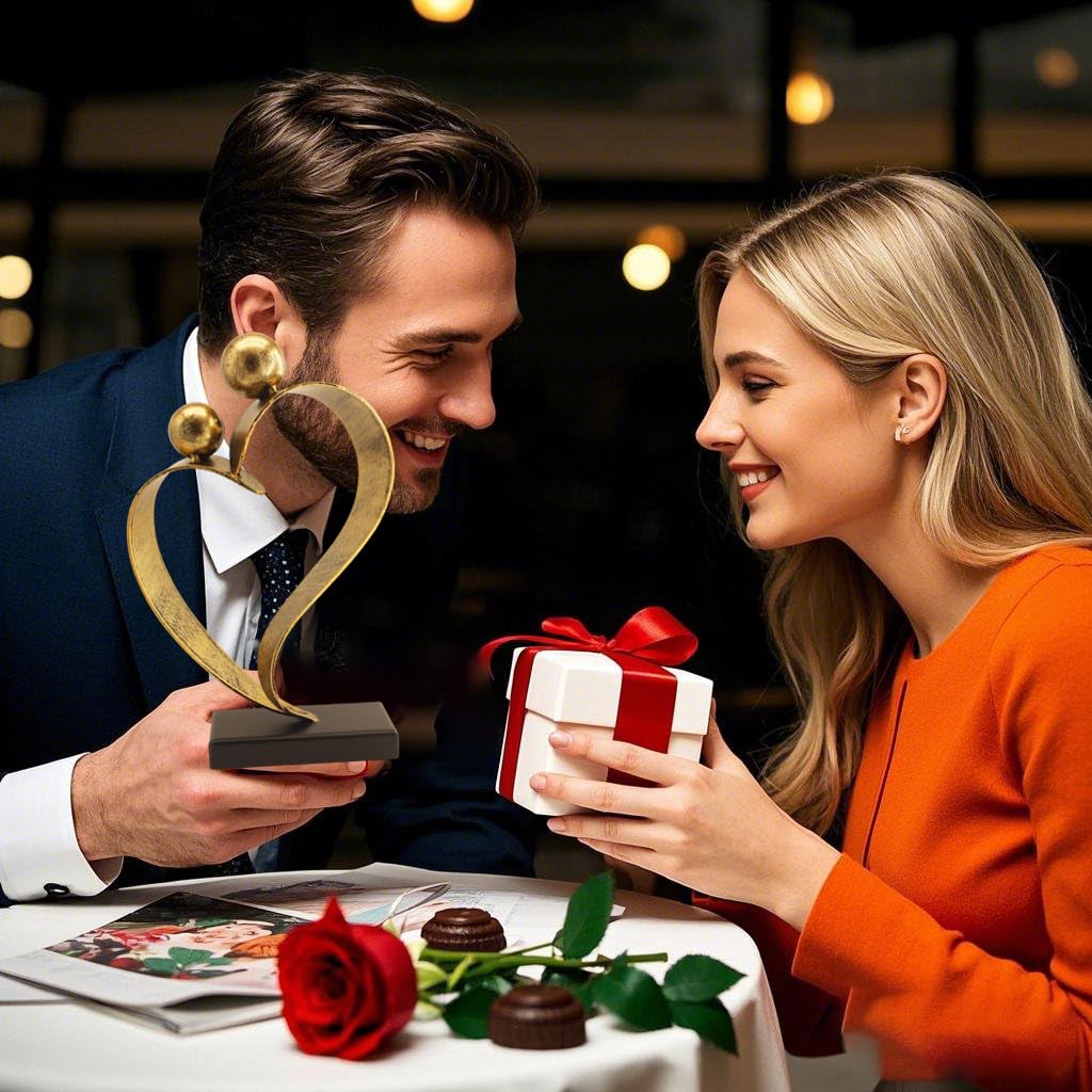 Bronze Anniversary Gifts for Her 8th Anniversary Gifts for Couple 19th Wedding Gifts for Husband Bronze Metal Rose for Girlfriend Wife Women in Her Birthday Wedding Valentine's Day(bronze)