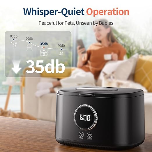 Ultrasonic Jewelry Cleaner, 47kHz Ultrasonic Retainer Cleaner Machine, 600ml Dental Cleaning Pod with 5 Modes, Dual Brush Ports and U-V Lights, Digital Timer for Eyeglasses, Rings, Watch Strap