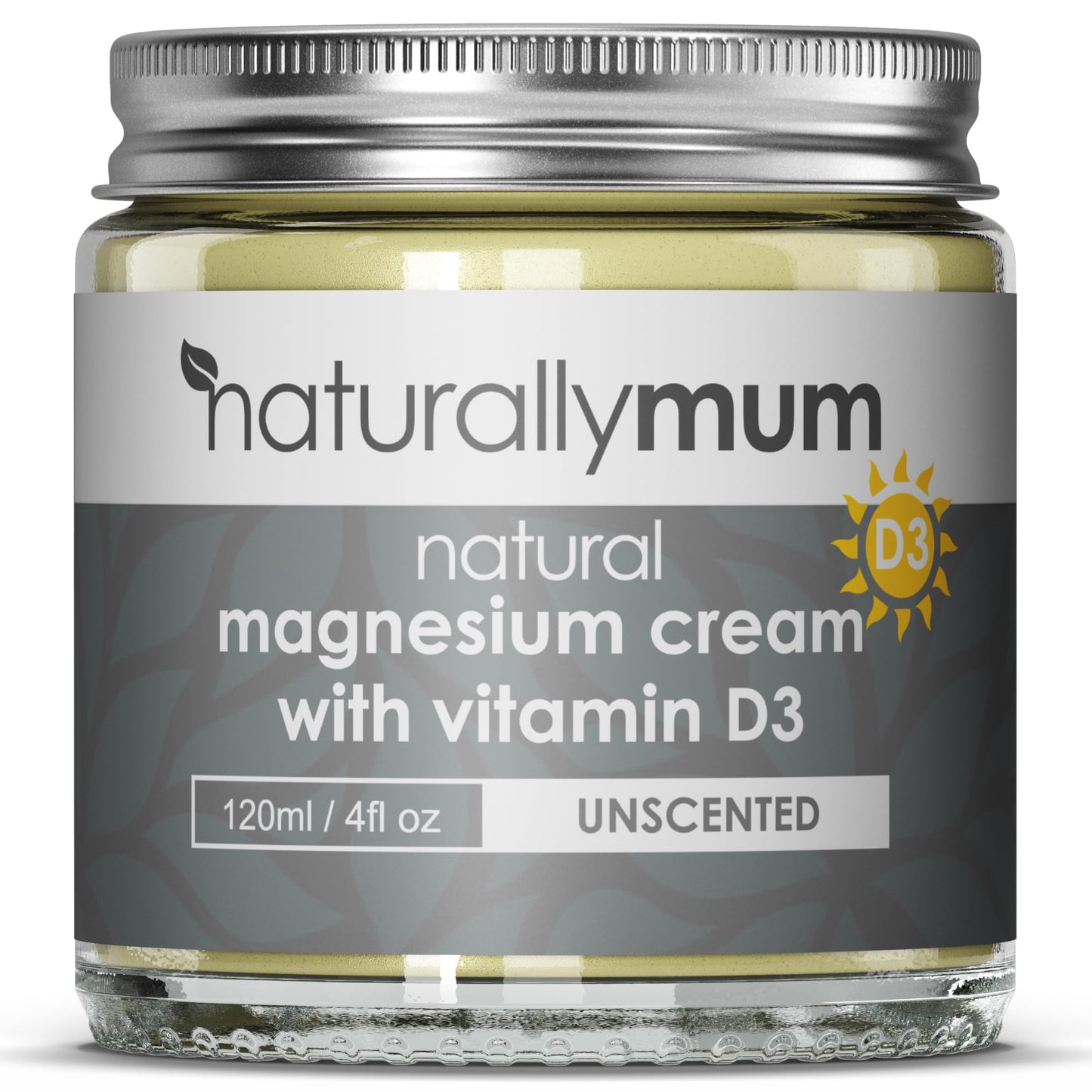 NaturallyMum - Magnesium Cream with Vitamin D3 [4 Fl Oz] - Magnesium Calm Cream and Vitamin D Lotion - Magnesium D3 Cream - Calm