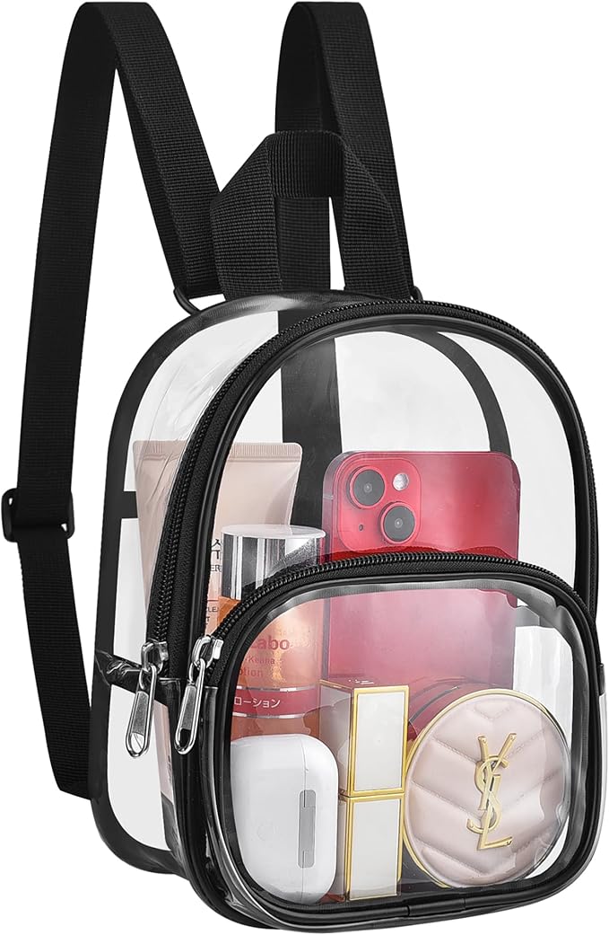 USPECLARE Clear Mini Backpack Stadium Approved for Little Boys & Girls, Transparent Backpack for Concert, Festival, Sport ...