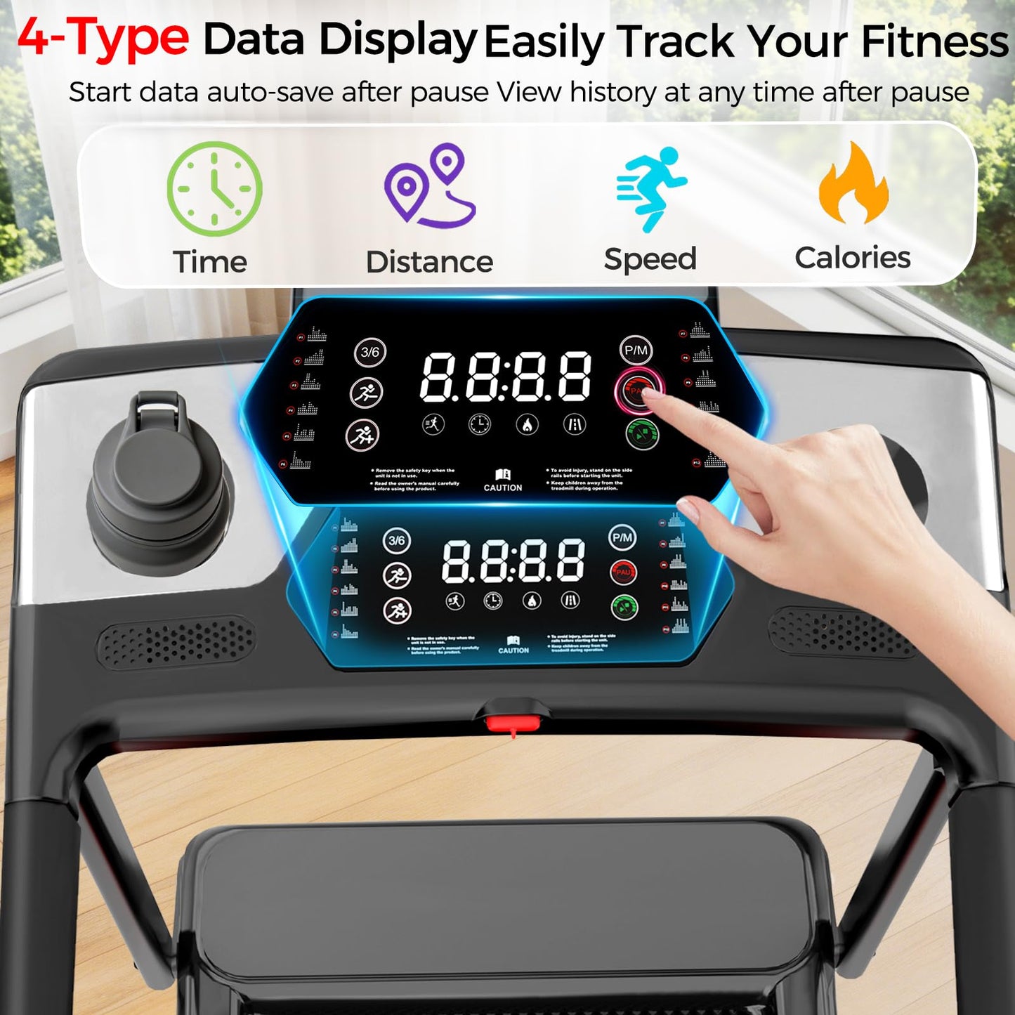 Foldable Treadmill for Home, 3-in-1 Walking Pad with 15% Incline Handle Bar, 300LBS Capacity, 3.0HP Quiet Brushless, Small Treadmills for Small Spaces FutureGlide
