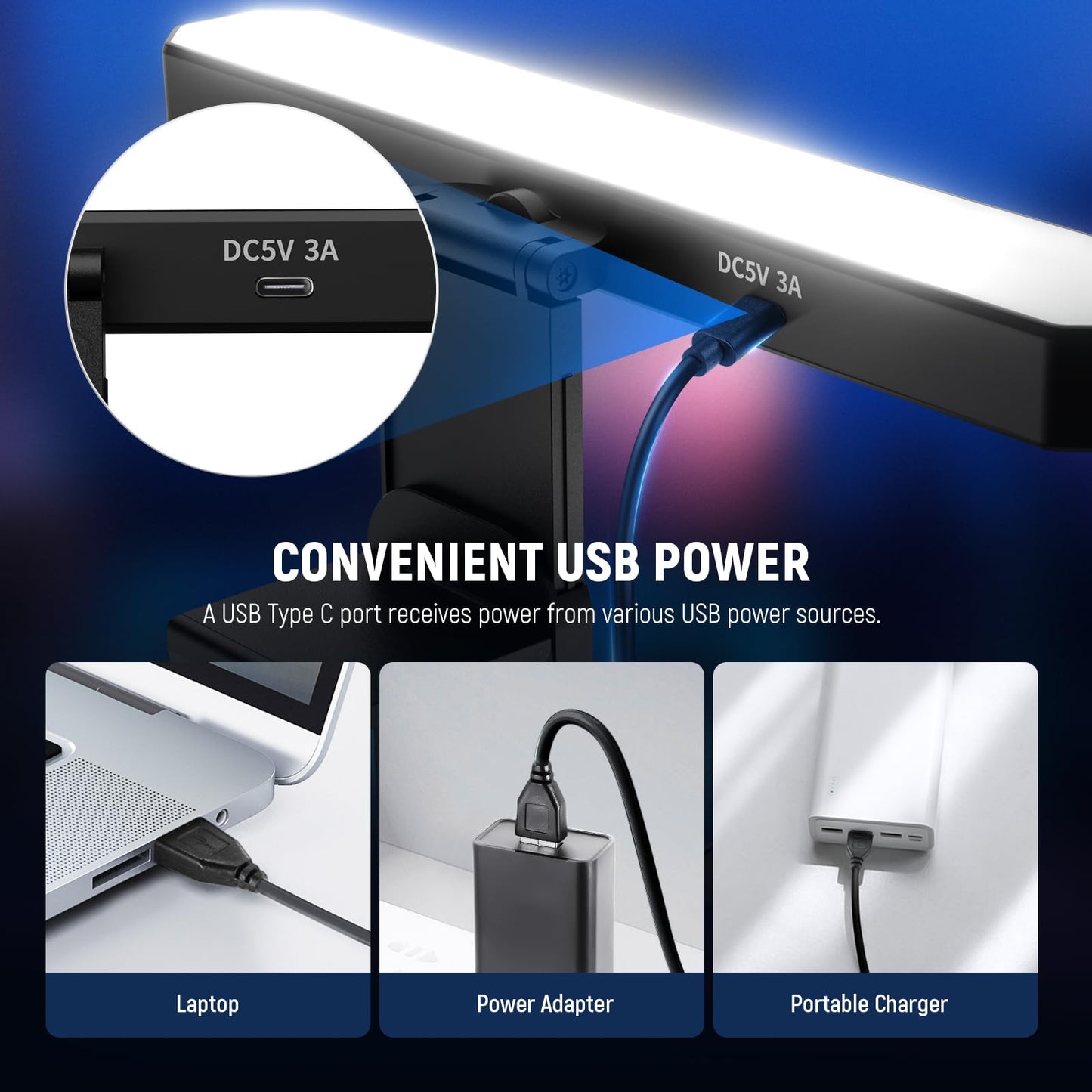 Neewer Basics 12W Dual Monitor Light Bar With Stands, Led Desk Lamp For Home Office Video Conference Lighting Computer Laptop We