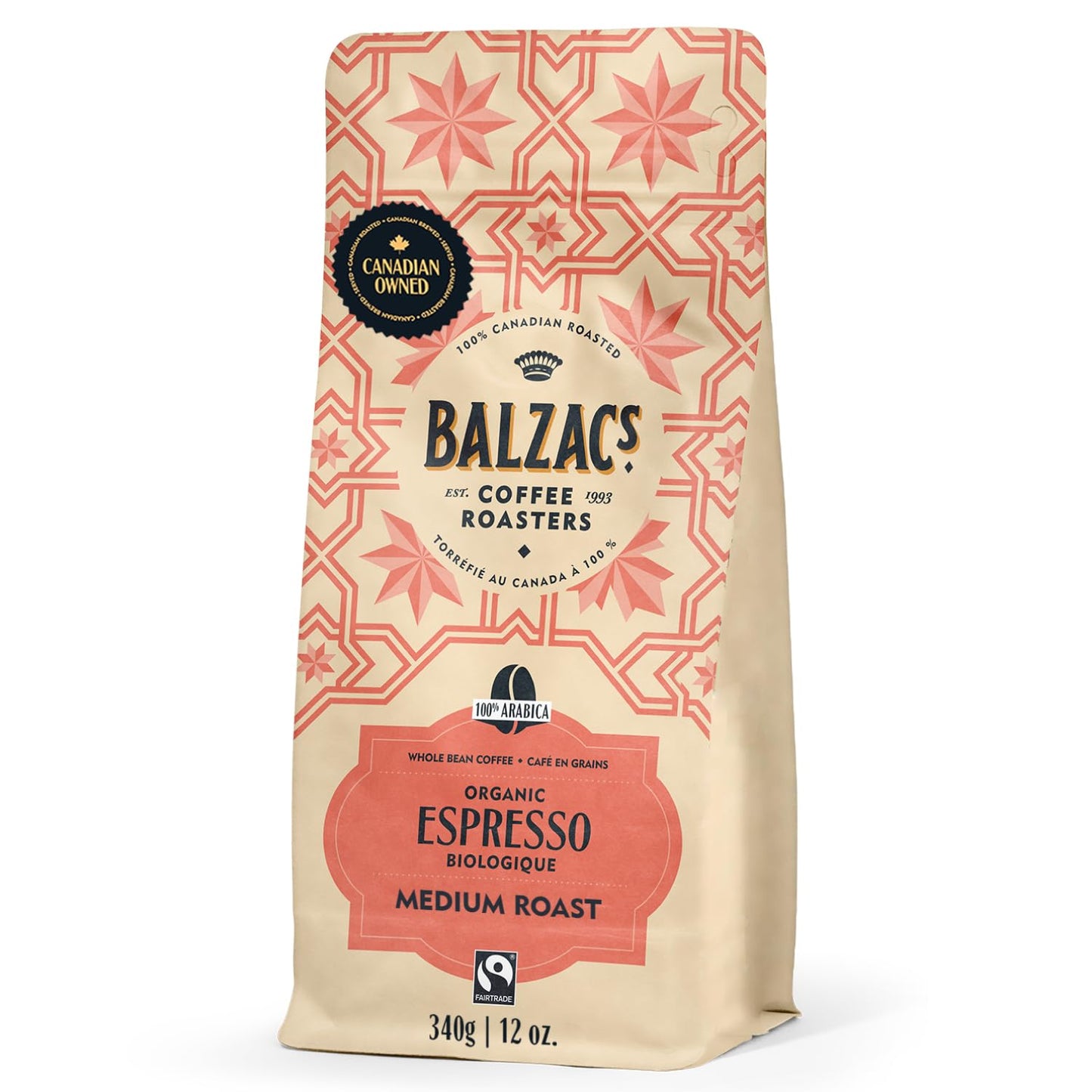 BALZAC Organic Espresso Blend, 12 OZ
