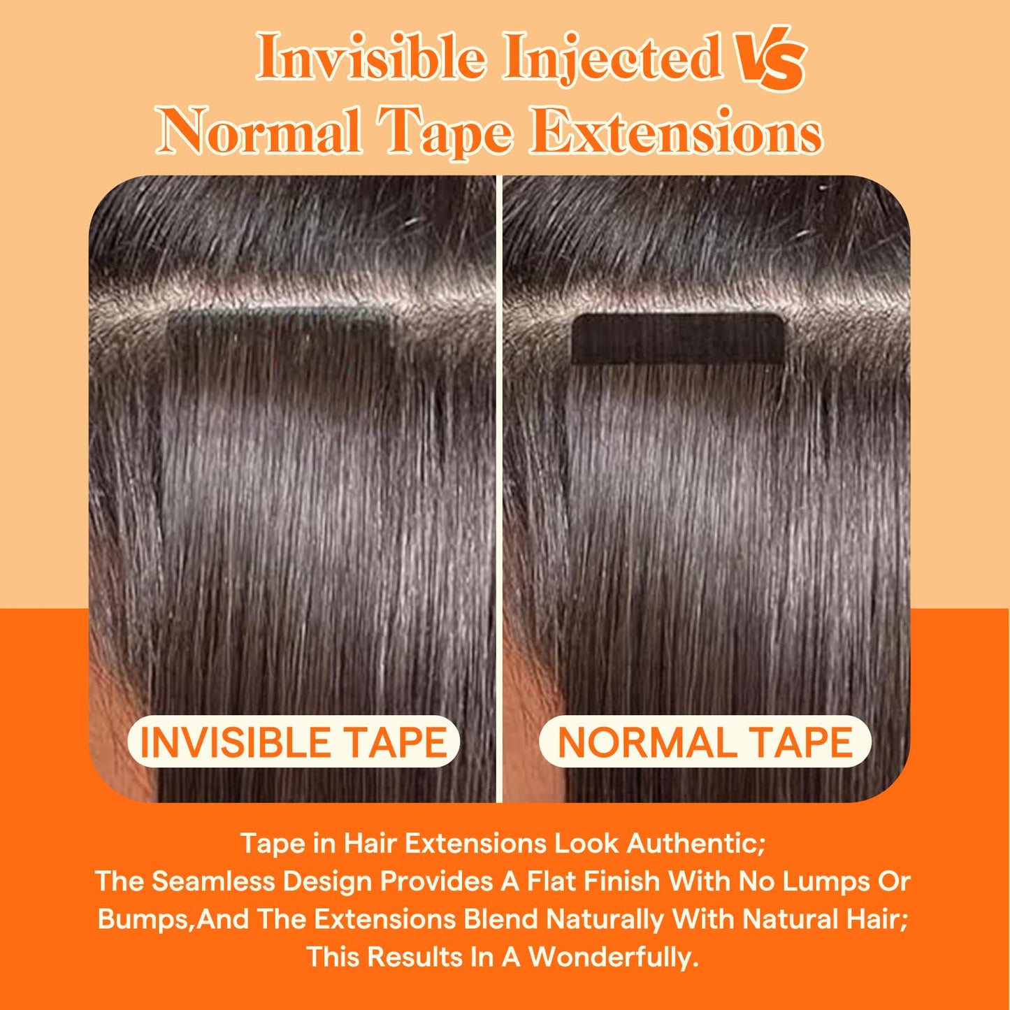Full Shine Injection Tape Ins Human Hair Extensions 18 Inch Machine Virgin Tape in Extensions Color R3 Dark Brown to 8 Light Bro