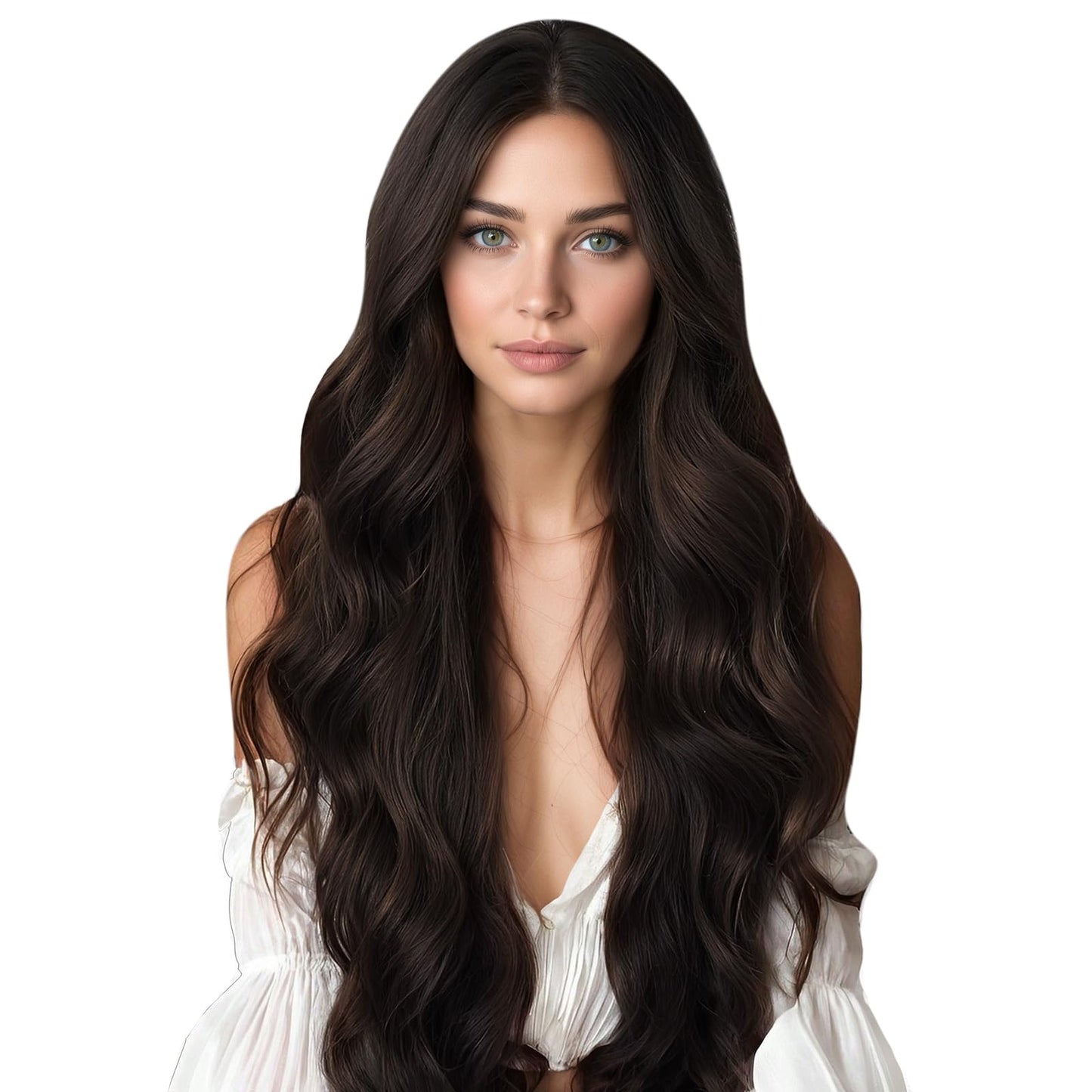 Full Shine Human Hair Tape in Extensions 18Inch 20PCS Color Dark Brown 50G Brown Hair Extensions Tape Extensions Human Hair Vers