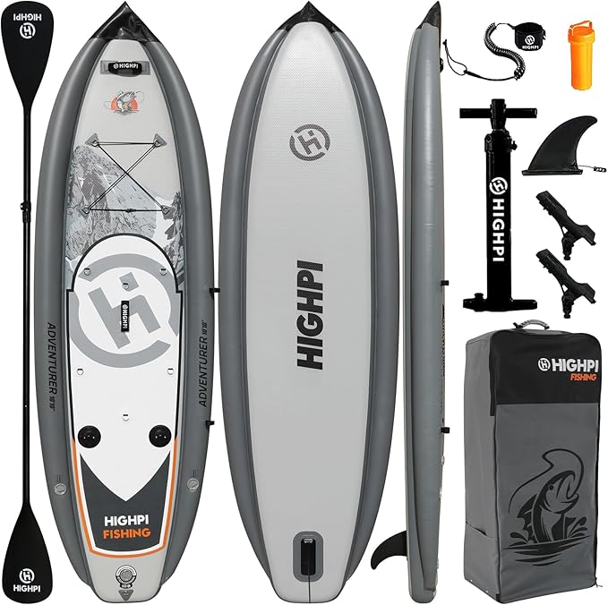 Highpi Inflatable Stand Up Paddle Board for Youth and Adults – Wide Sup with Premium Accessories, Blow Up Paddleboard for ...