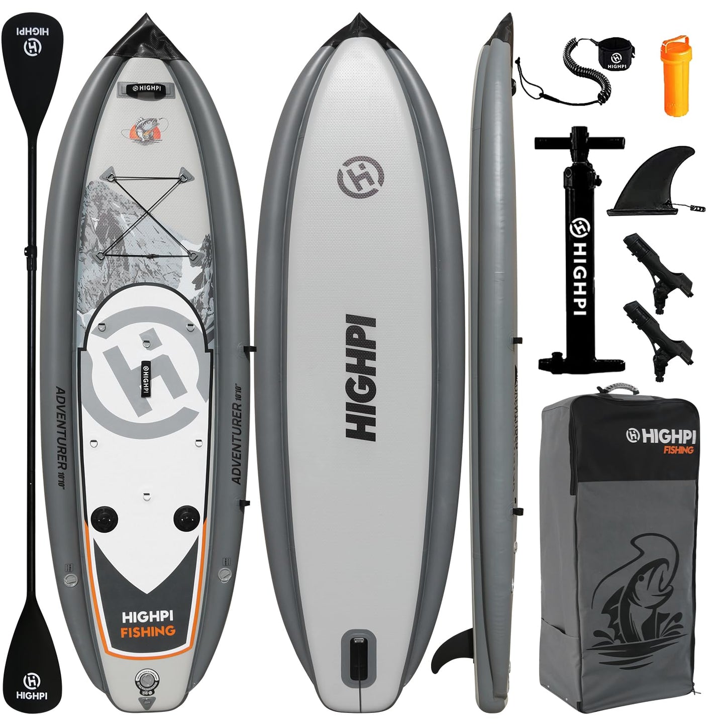 Highpi 10'10'' Inflatable Stand Up Paddle Board for Youth and Adults – Wide Sup with Premium Accessories, Blow Up Paddleboard for Surfing, Fishing, Yoga & More