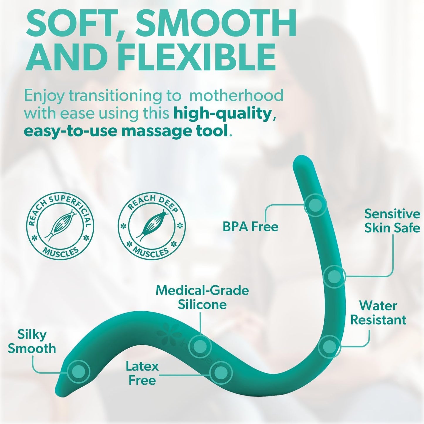 Perineal Massage Tool with 10 Vibration Modes: Designed for Labor and Delivery Essentials - Used During Pregnancy, Labor Prep, Third Trimester, and Postpartum - A Maternity Must Have by Intimate Rose