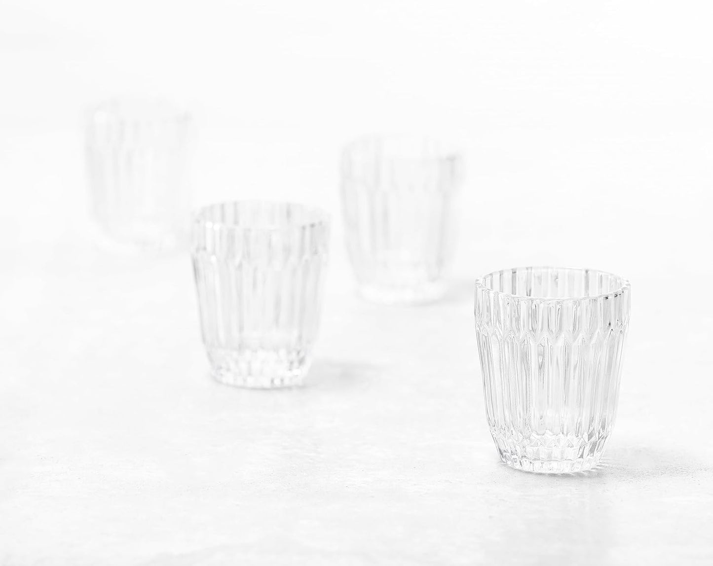 Fortessa Archie Glass Drinkware, Double Old Fashioned (Set of 6), 12.5 Ounce, Clear