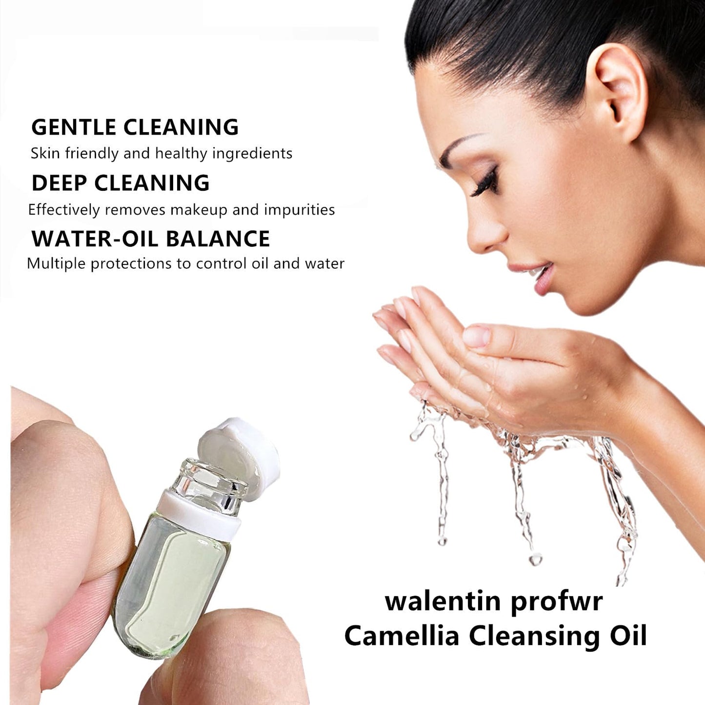 Cleansing Oil for Face, 30 Pcs Mini Moisturizing Camellia Seed Travel Size Deep Cleansing Oil, Portable Makeup Remover Oils, Gen