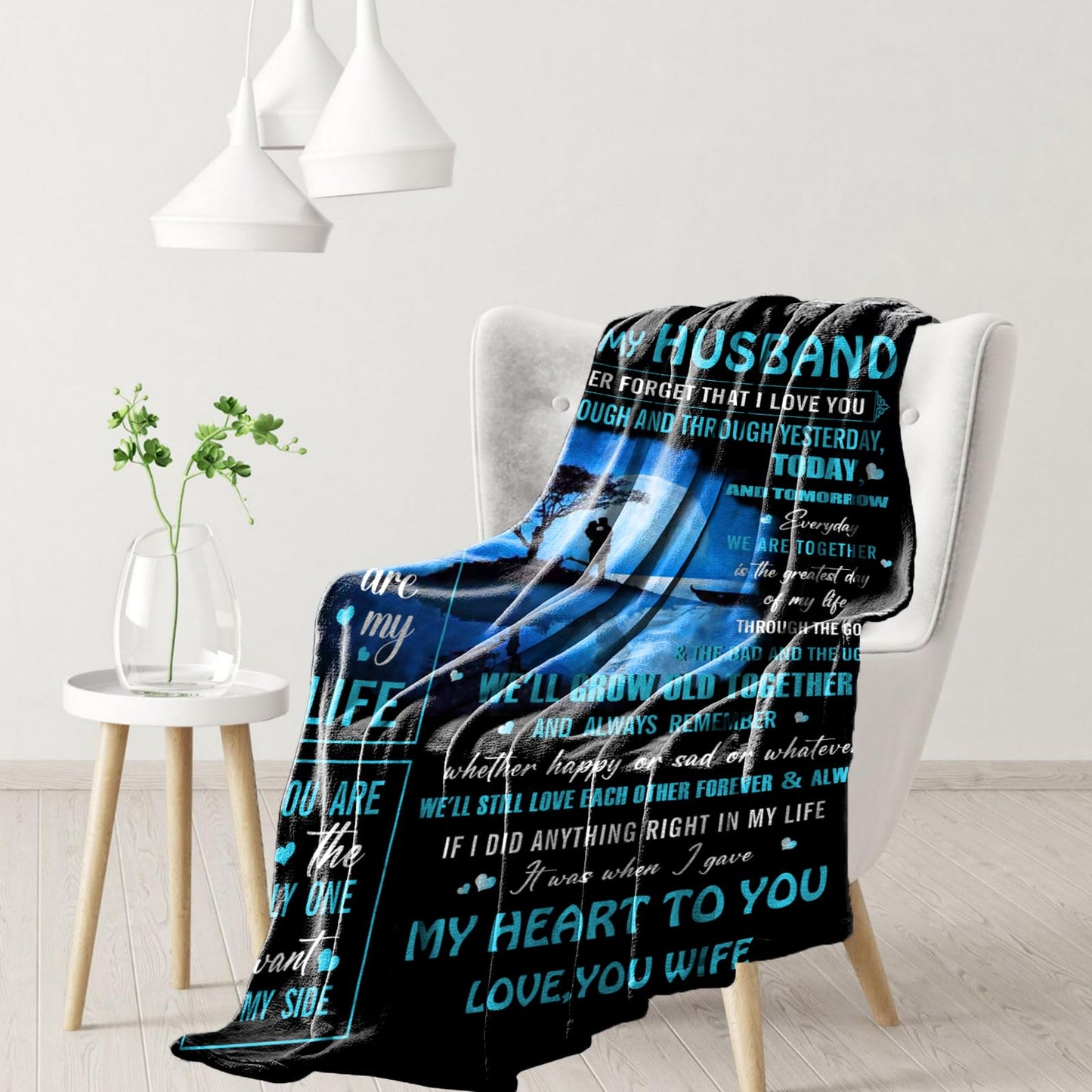 zoiluku Gifts for Husband Birthday,Anniversary Wedding Gifts for Him Husband,Top Husbands Gifts from Wife,Best Men's Christmas Valentines Day Love Birthday Gift for Men Husbands Blanket 60"X 50"