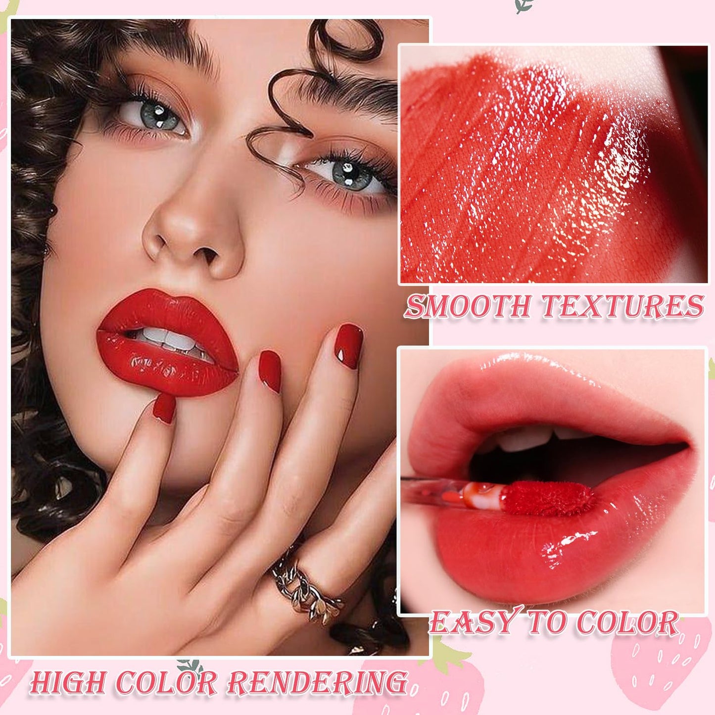 Yishifa 6 Colors Lip Tint Stain Mini Liquid Lipstick, Korean Lip Gloss Moisturizing Natural Velvet Lip Tint, Waterproof Longwear