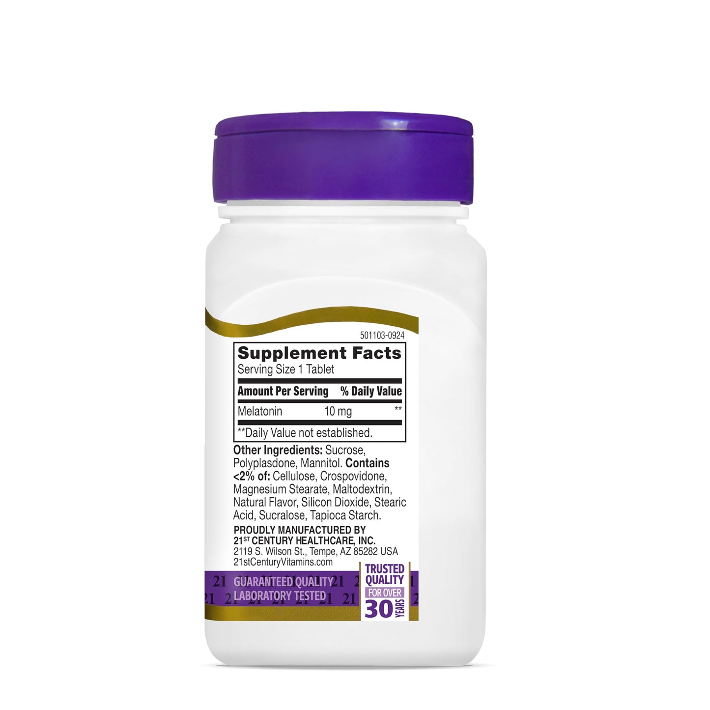 21st Century, Melatonin Quick Dissolve Tablets 10 mg, White, Cherry, 120 Count