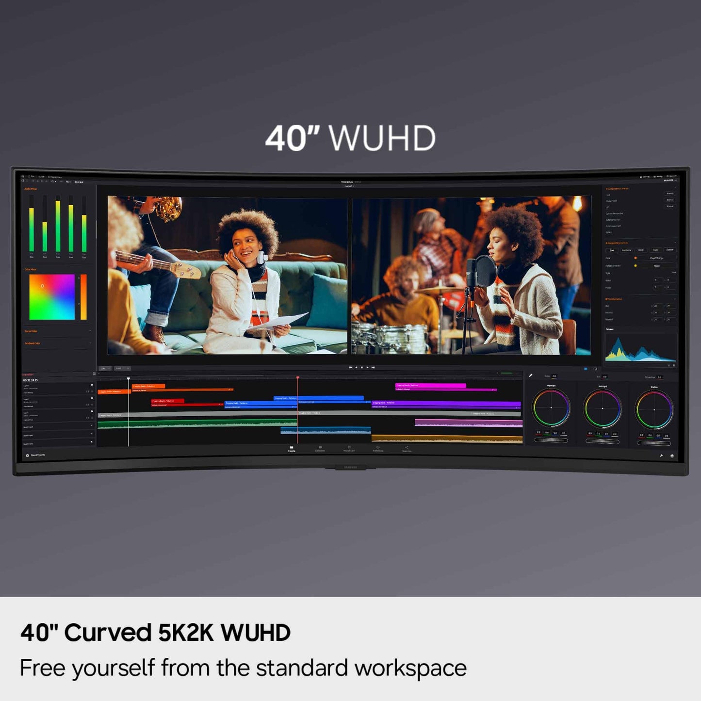 Samsung 40" ViewFinity S8 S85TH Curved Monitor + $300 Amazon Gift Card, 5K2K WUHD Resolution, 144Hz, Built-in Speakers, Thunderbolt 5, AMD FreeSync Premium, Height/Tilt/Swivel Stand, LS40H850TANXZA
