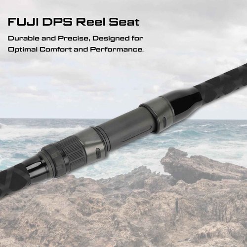 LITTMA Carbon Fiber Surf Spinning Rod with Fuji Guides - Lightweight & Strong 2-Piece Pack - Available in 8'/9'/10'/11'/12' for Long Distance Saltwater Fishing