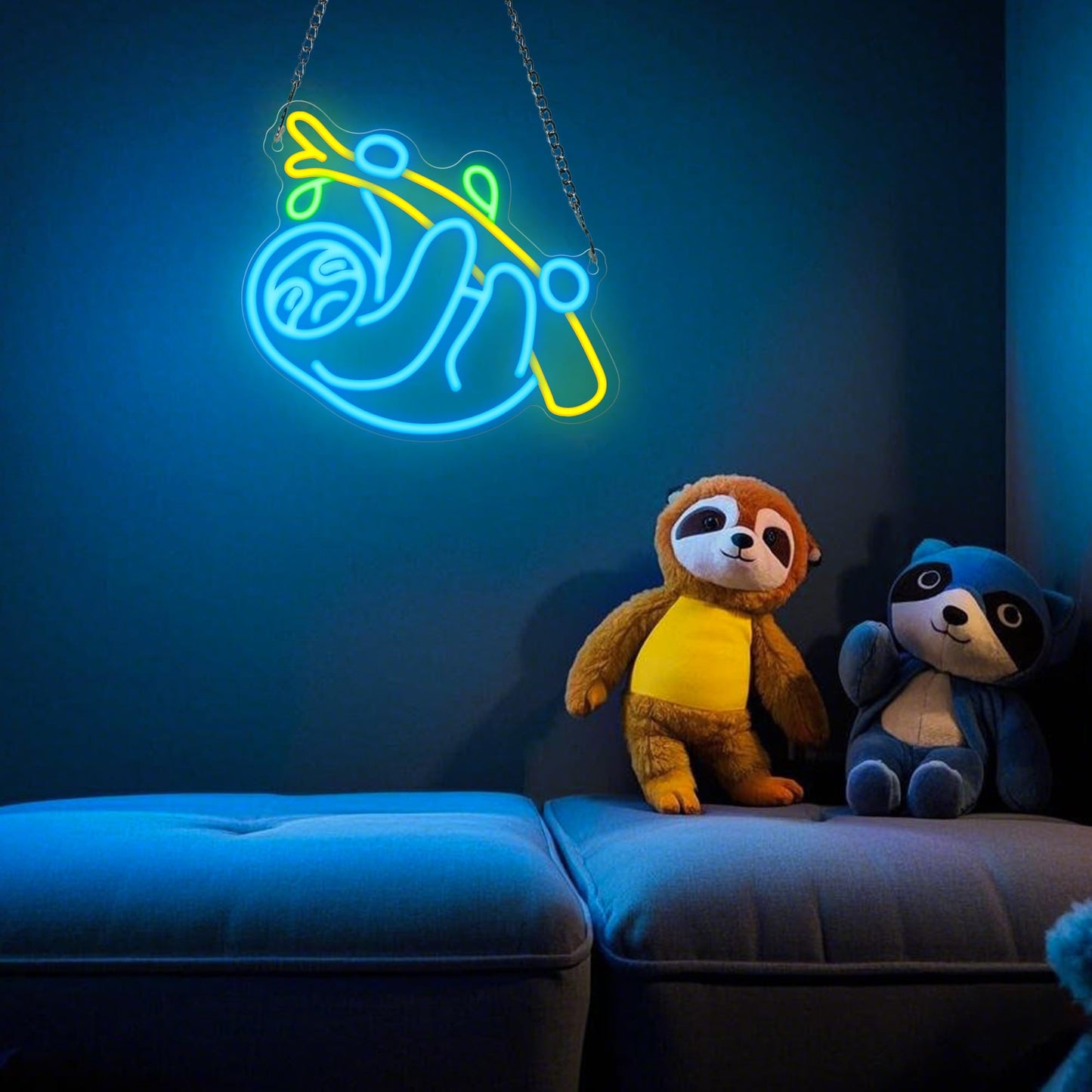 CoolGift Mart Sloth Neon Sign, Sloth Lamp Wall Decor, Dimmable Birthday Party Decorations for Home, Patio, Garden, Bars, Restaurants, Hotels, Stores, Clubs, Ideal Gift for Friends, Family and Kids