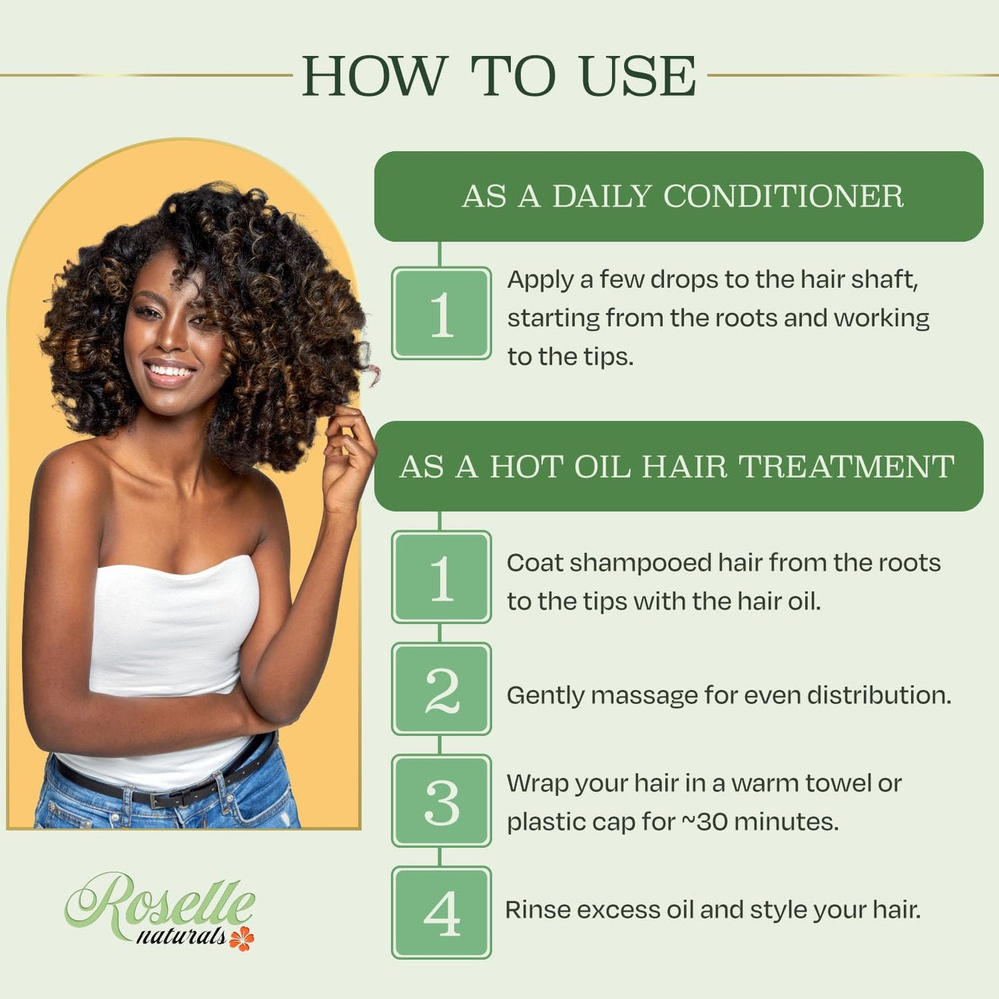Roselle Naturals Chebe Oil for Hair Growth Made in USA 8 Fl Oz - Chebe Hair Growth Oil, Chebe Hair Grease for Stronger, Longer,