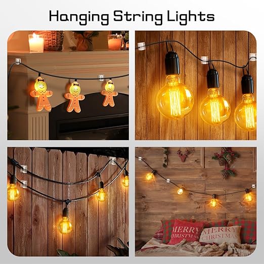 100PCS Cable Clips, Adhesive Wire Clips Strong Cord Clips Wire Holders, Cable Management Clips for Desk, Wall, Car, TV, Ethernet Cable (Clear, Small)