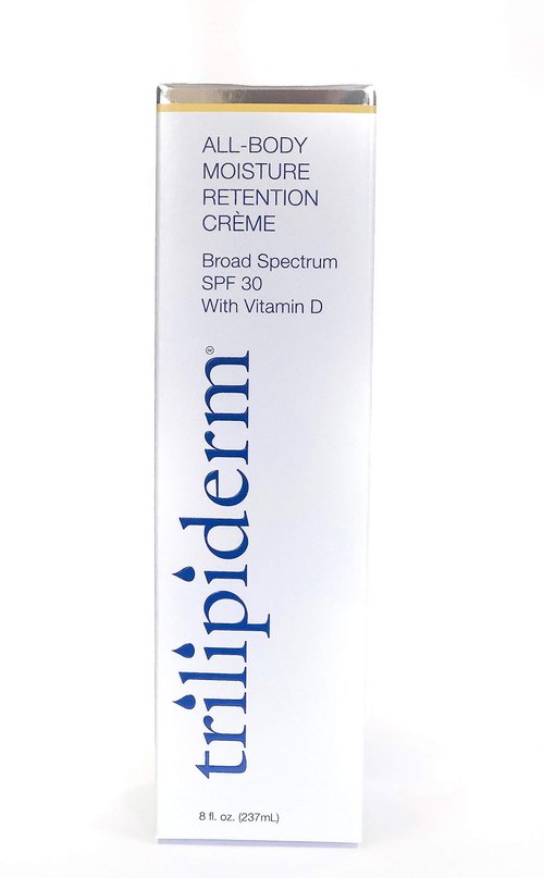 Trilipiderm Moisturizing Sunblock 8oz All Day Hydration for Body and Face, Vitamin D Enriched Broad Spectrum Sunscreen, Two Pack