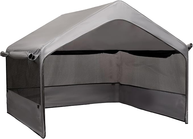Extra Large Outdoor Dog Tent Replacement Canopy, Big Dog Shade Shelter with Three-Sided Breathable Mesh Windows 4'x 4'x 3....