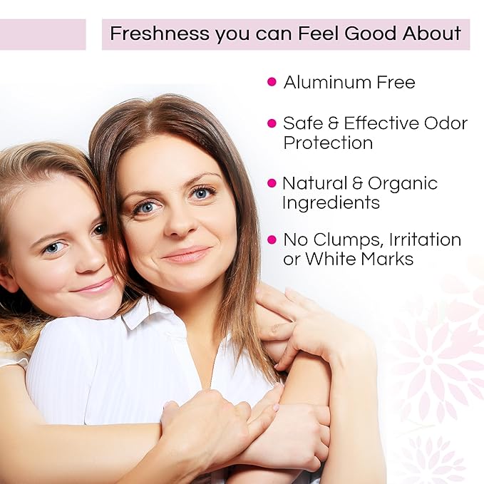 Good for You Girls Aluminum-Free, Natural Deodorant for Kids, Pre teens, Teens, Safe & Effective Odor Control, Clear Roll-On, Natural Fragrance, Vegan, Made in USA | Soft Powder, 3 oz (Pack of 2)