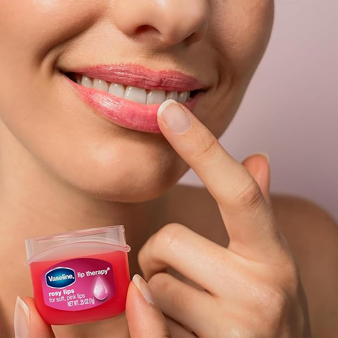 Vaseline Lip Therapy Variety 3-Pack – Crème Brûlée, Rosy Lips, Cocoa Butter Mini Lip Balms for Soft, Glowing, and Deliciously Kissable Lips, 0.25 Oz Ea
