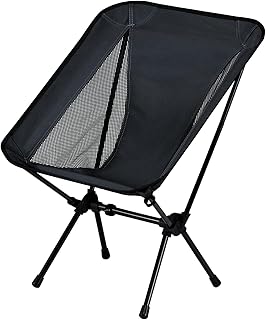 Lightweight Portable Essential Folding Camping Chair,Sturdy with X-Frame,120kg Capacity,Foldable with Carry Bag,Quick Setu...
