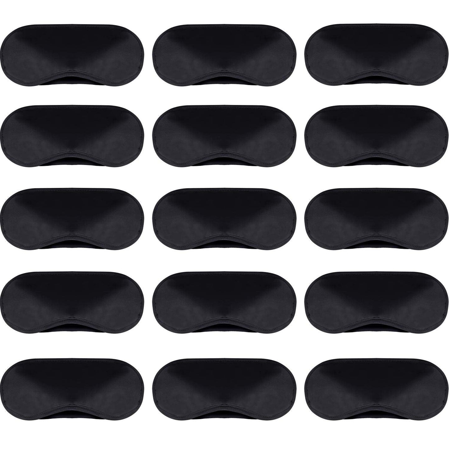 Mudder 12 Pack Sleep Mask Blindfold Eye Masks with Nose Pad and Elastic Straps for Women Men Black