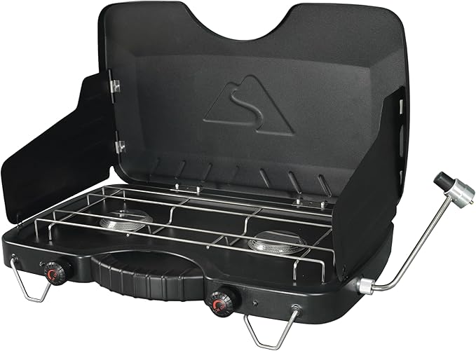 HaiYus Burner Propane Gas Camping Stove, GCT2208W, Black, kaokao1