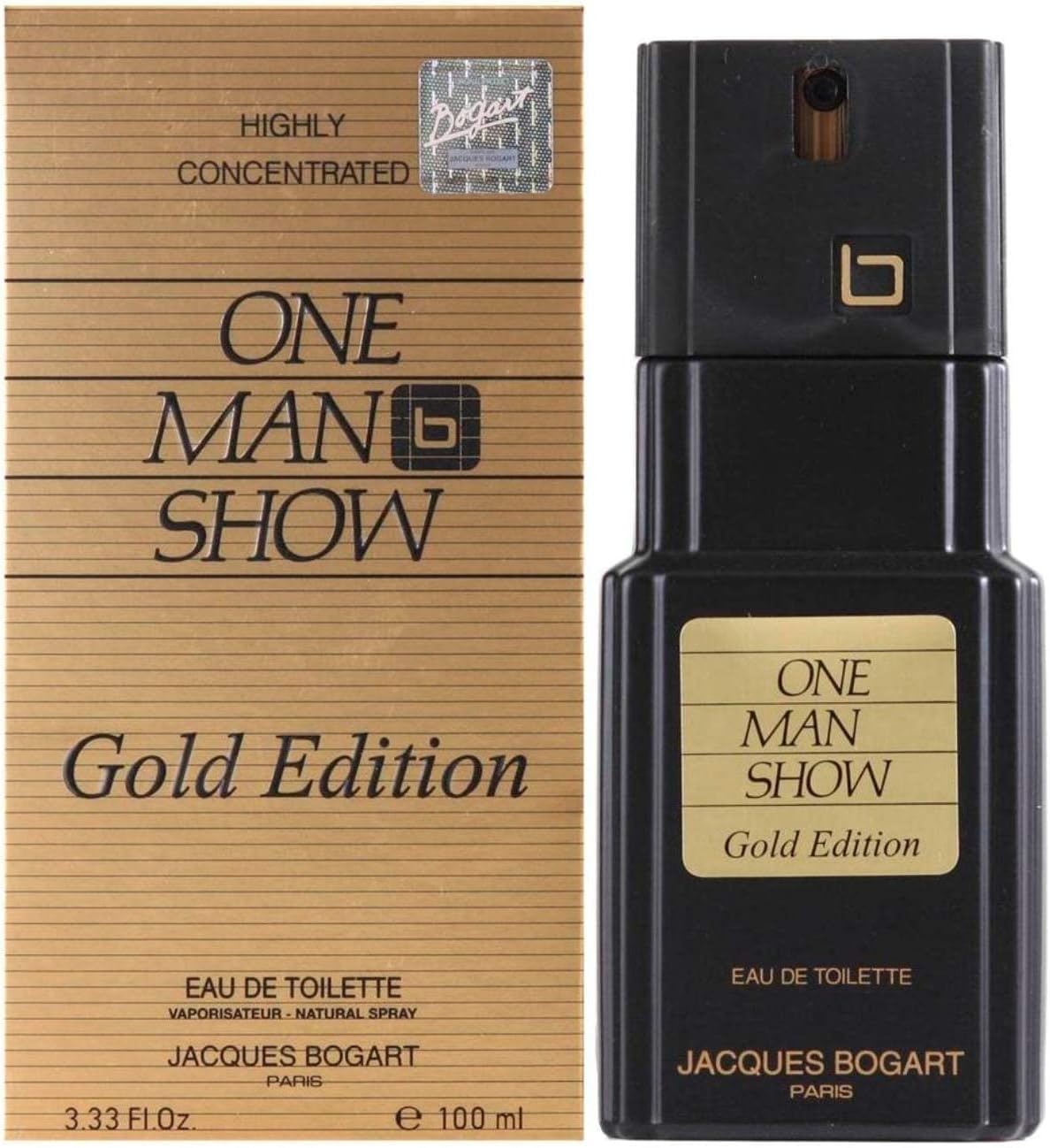 Jacques Bogart One Man Show Eau De Toilette Spray (Gold Edition) for Men, 3.33 Ounce